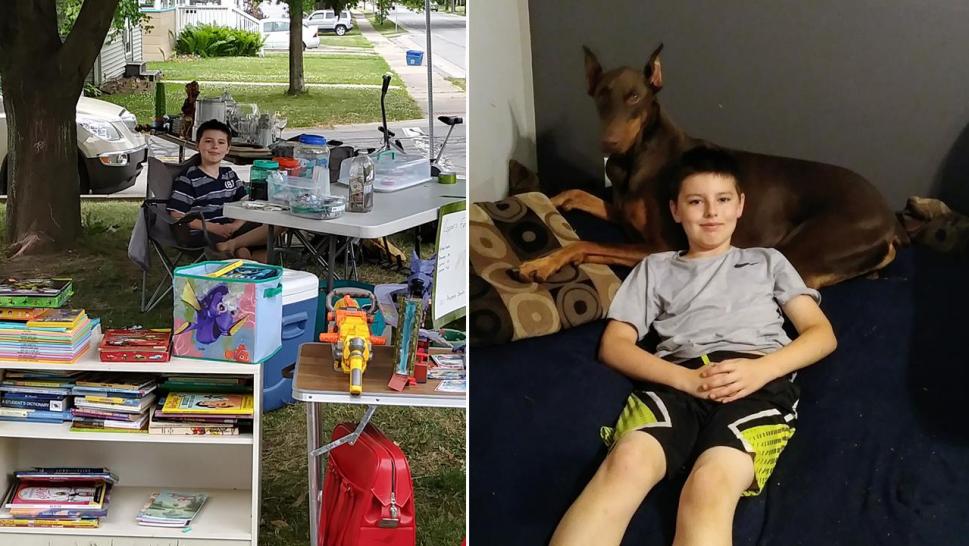 Boy-Sells-All-His-Toys-For-Sale-To-Save-His-Beloved-Service-Dog